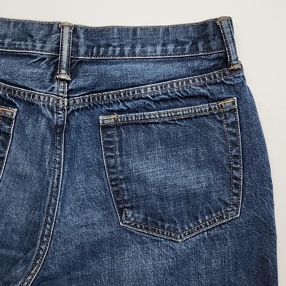 Gap 1969 Boot Cut Dark Wash Denim Blue Jeans Fade 100% Cotton Size 33/32 - Picture 6 of 15